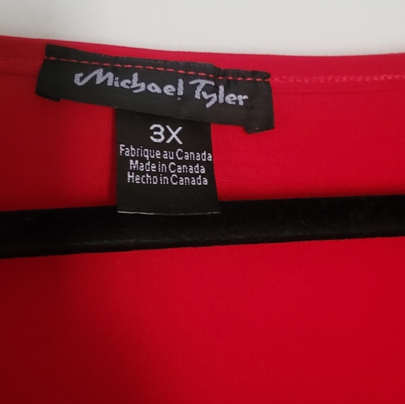 Red Michael Tyler Plus 3X Tank top - Picture 4 of 5